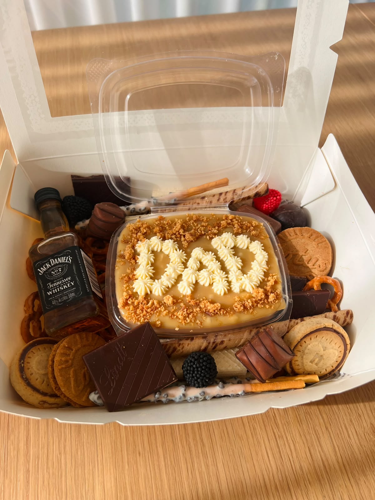 Father's Day Grazing Box with cheesecake and treats